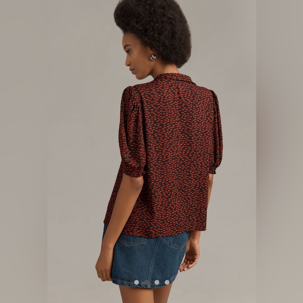 Reformation Patterned Tie Top - Picture 3 of 10